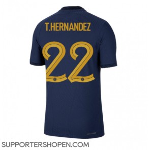 Frankrike Theo Hernandez #22 Hemma Matchtröja VM 2022 Kortärmad